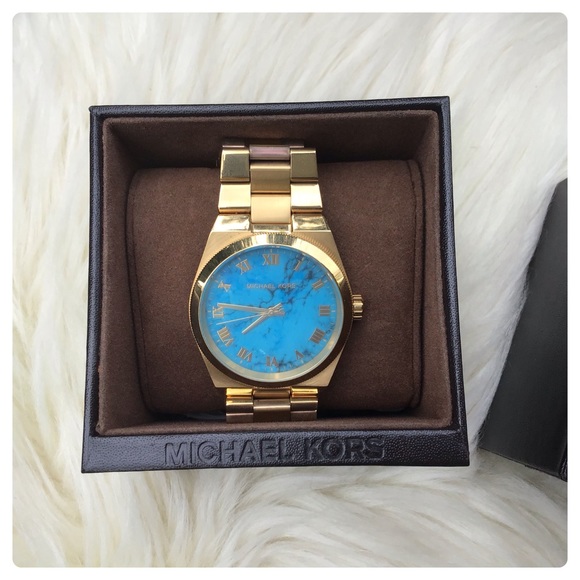 Michael Kors turquoise gold Channing watch - Picture 7 of 11
